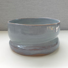 grey deep serving bowl