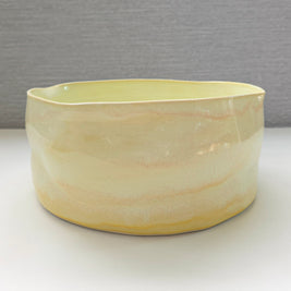 yellow deep serving bowl