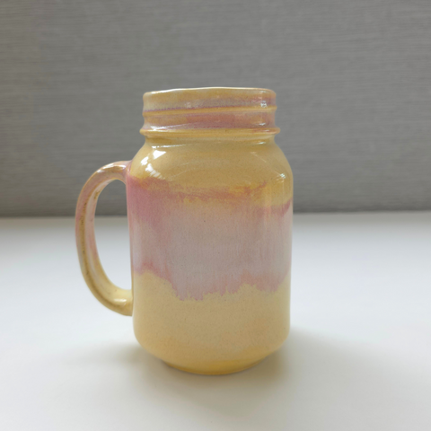 ceramic mason jar mug