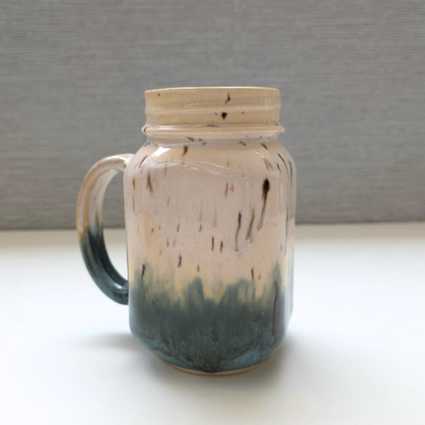 ceramic mason jar mug