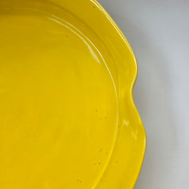 round yellow serving platter - large