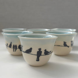 bird gahwa cups (set of 6)