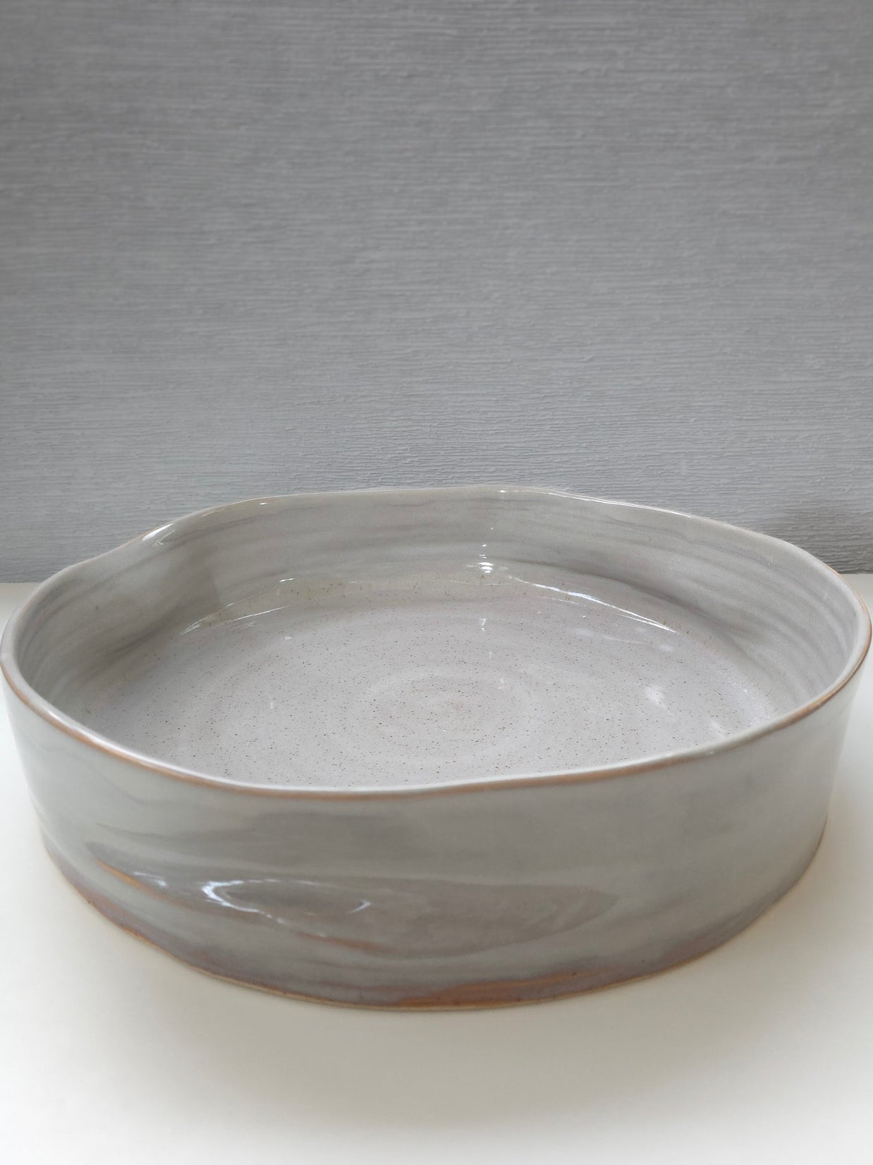 round grey serving platter - xl