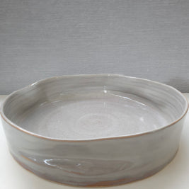 round grey serving platter - xl