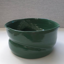 green deep serving bowl