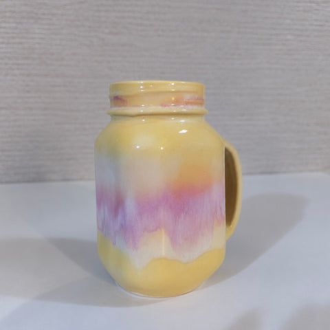 ceramic mason jar mug