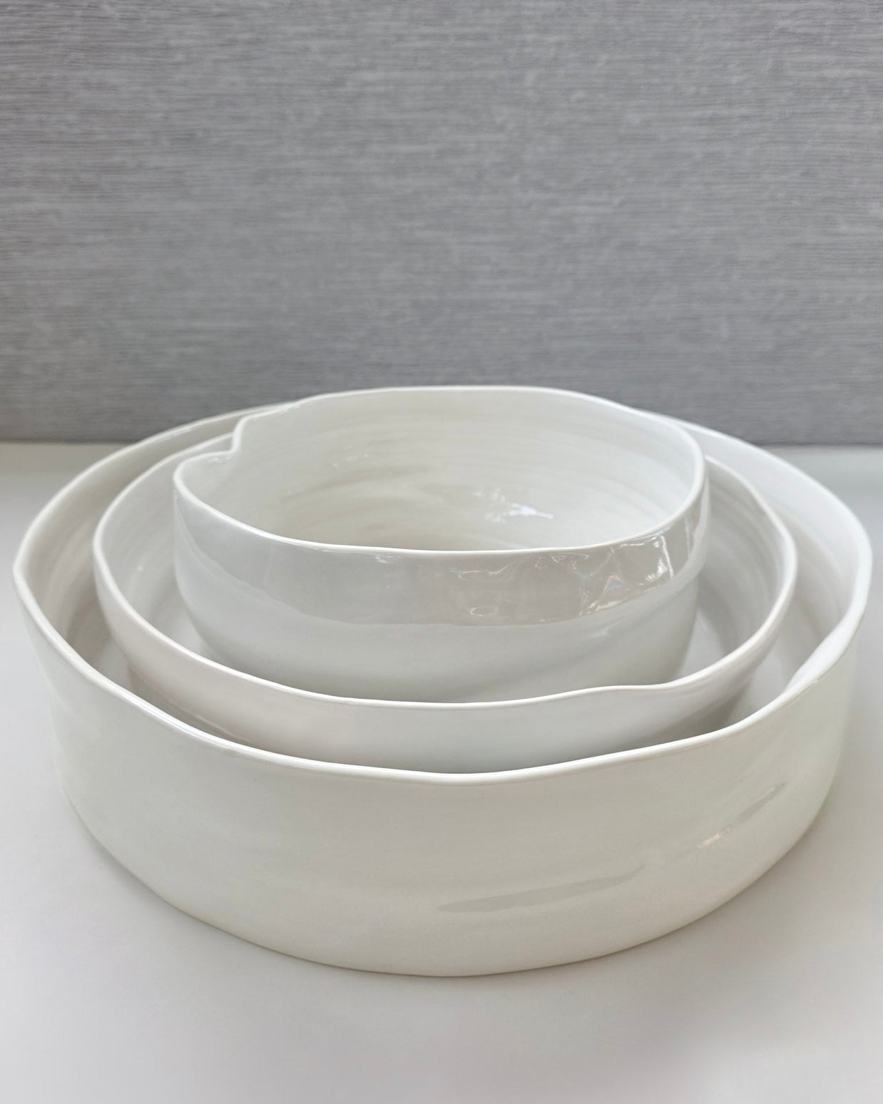 porcelain serving platters - set of 3