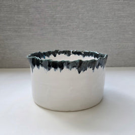 porcelain ruffled serving platters - set of 5