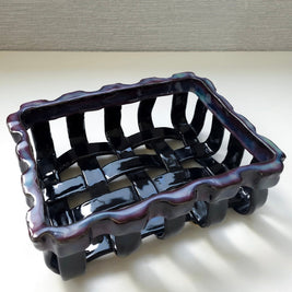 woven ceramic basket