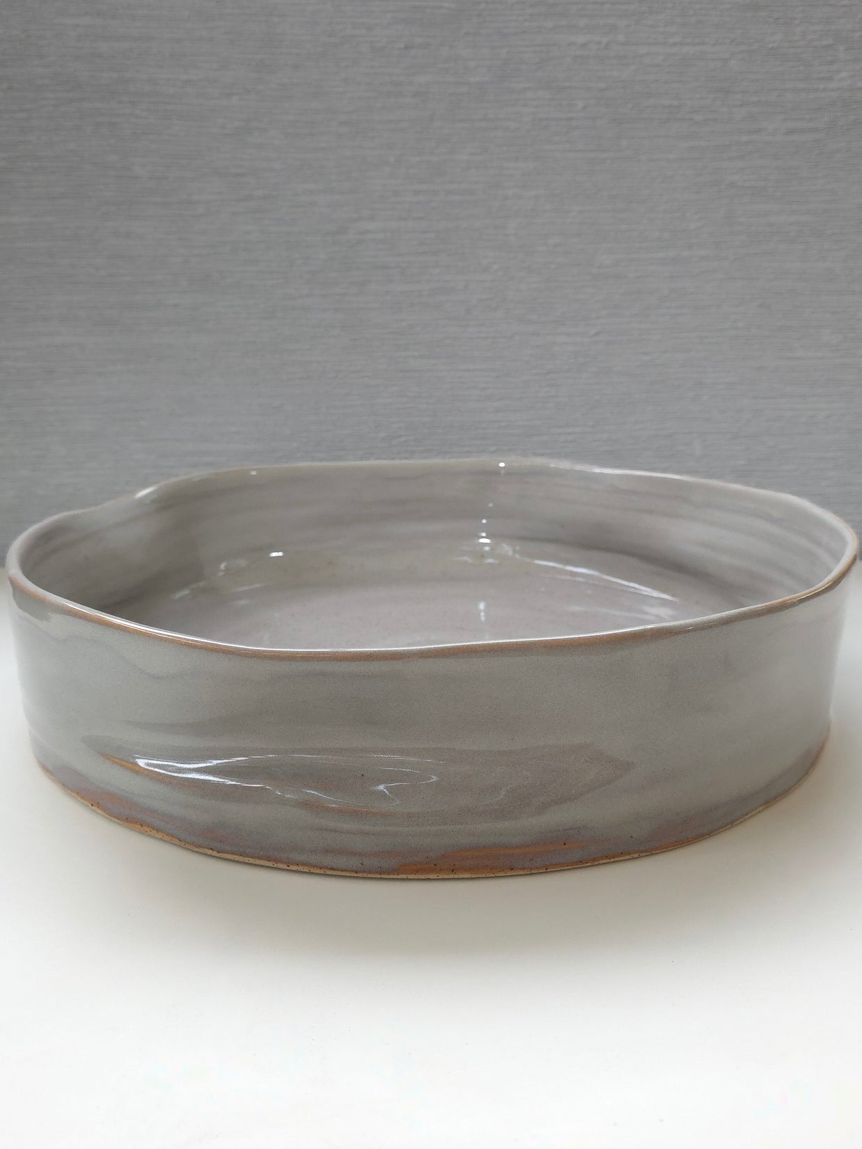 round grey serving platter - xl