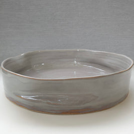 round grey serving platter - xl