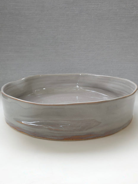 round grey serving platter - xl
