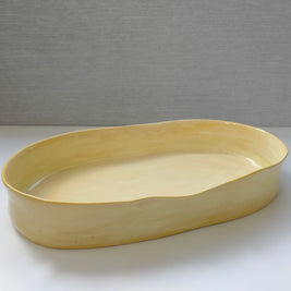 oval yellow serving platter - xl